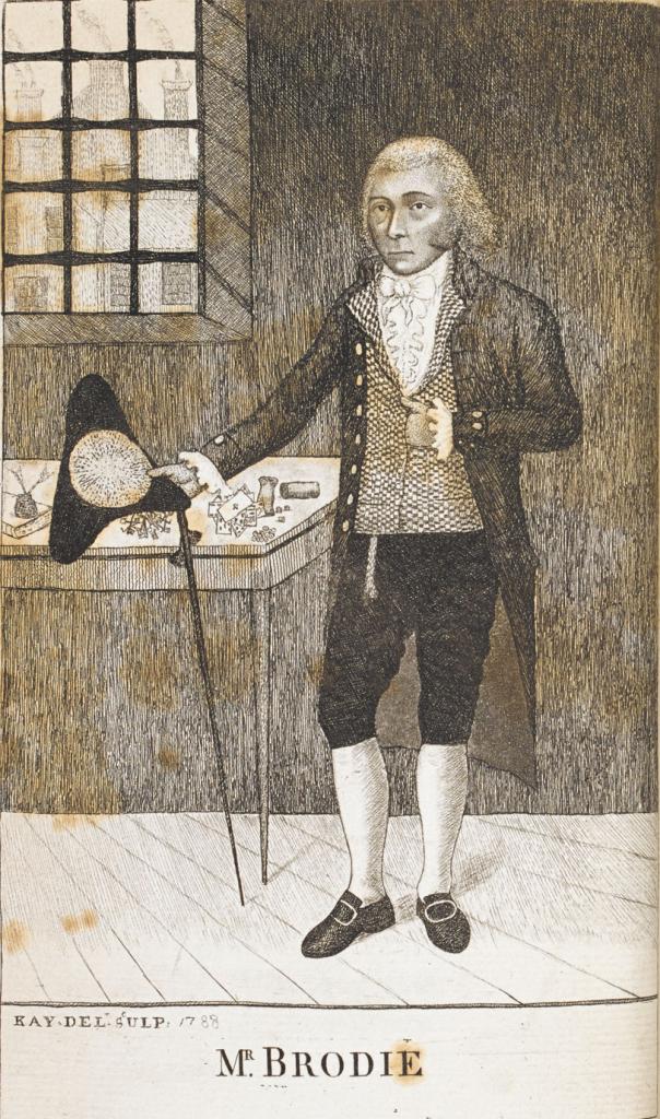 Inspirací pro postavu Dr. Jekylla a pana Hyda byl William Brodie, ve dne počestný občan, v noci zloděj a hazardní hráč. Zdroj obrázku: William Creech, Public domain, via Wikimedia Commons