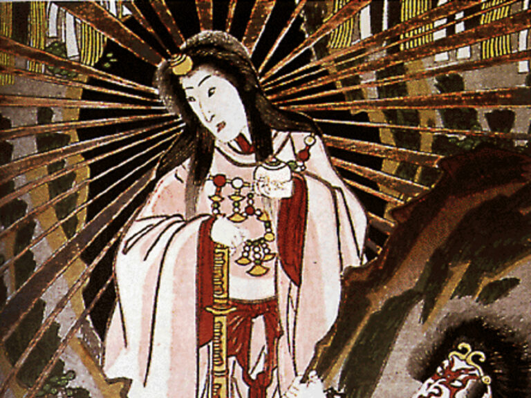Meč prý nosí smrt tomu, kdo na něj pohlédne, foto Utagawa Kunisada / Creative Commons / volné dílo