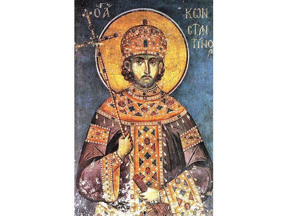 Císař Konstantin Veliký měl vidění kříže, který jej povede k vítězství v bitvě.