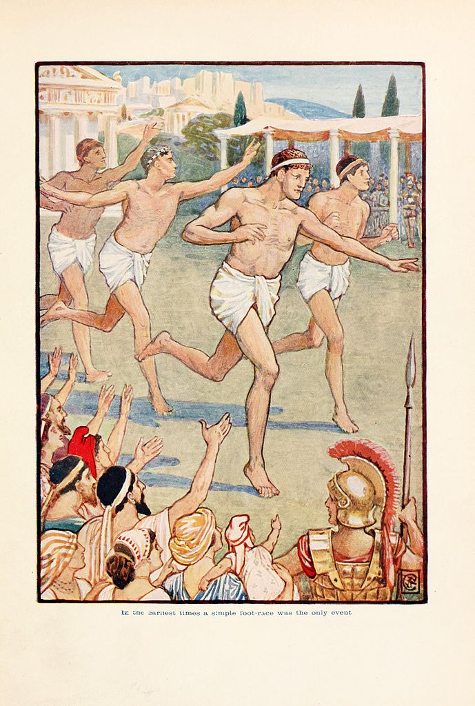 Olympiády se ve starověku těšily velké vážnosti a popularitě. Zdroj obrázku: Walter Crane, Public domain, via Wikimedia Commons