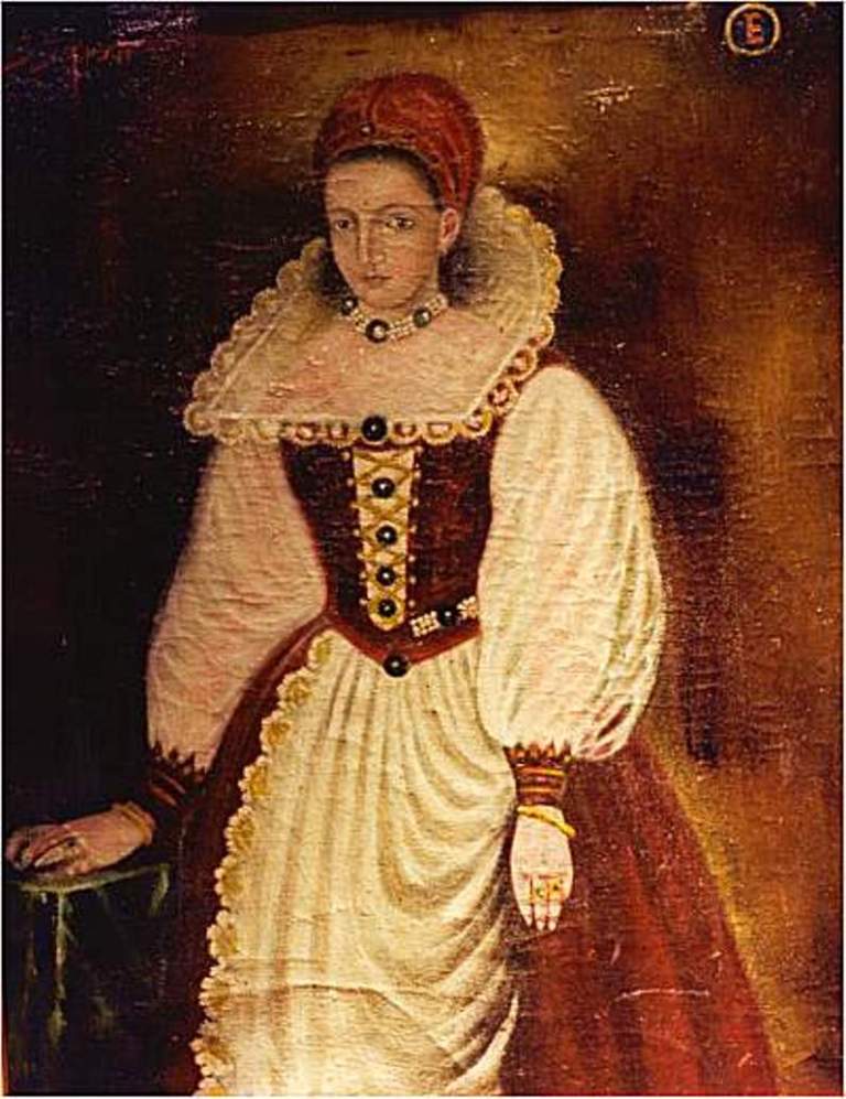 Alžběta Báthoryová. Zdroj obrázku: [1]; Copy of an old portrait, Public domain, via Wikimedia Commons