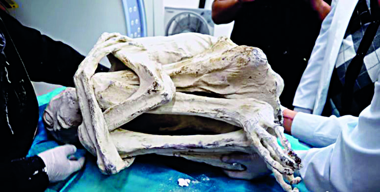 Bílý prášek na těle mumií prý sloužil k vysušení kůže a konzervaci těl.