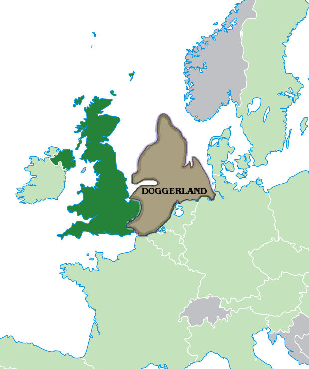 Doggerland byl pás země, který spojoval současné Britské ostrovy s kontinentální Evropou, avšak byl zhruba v období 6500–6200 př. n. l. zaplaven Severním mořem, jehož hladina stoupla, a Britské ostrovy tak vlastně vznikly. Foto: CC volné dílo