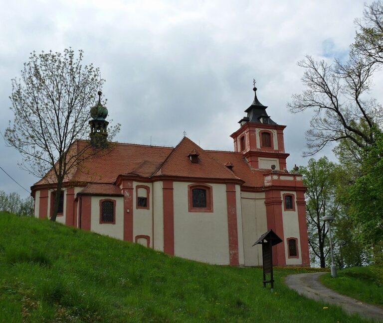 Nedaleko studánky s údajně zázračnou vodou se nyní nachází kostel. Zdroj foto: Zdeňka Bušková, CC BY-SA 3.0 , via Wikimedia Commons