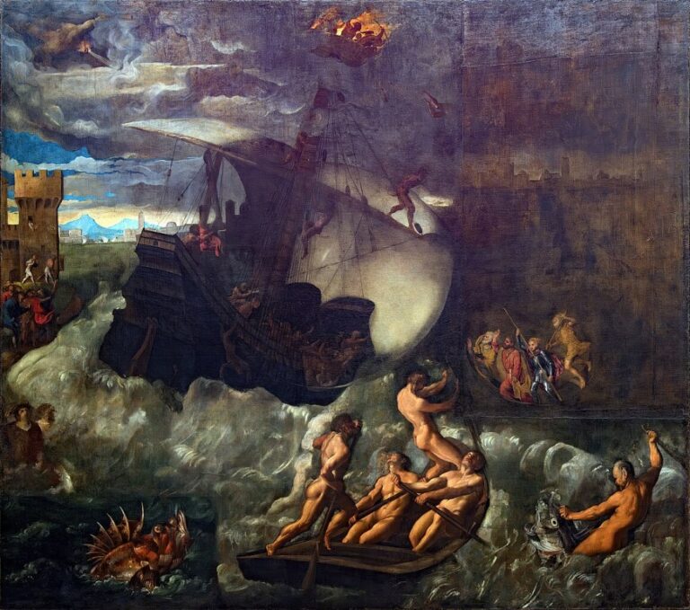 Čarodějnice prý umístily na plavidla výsadky démonů. Zdroj ilustračního obrázku: Paris Bordone, Public domain, via Wikimedia Commons