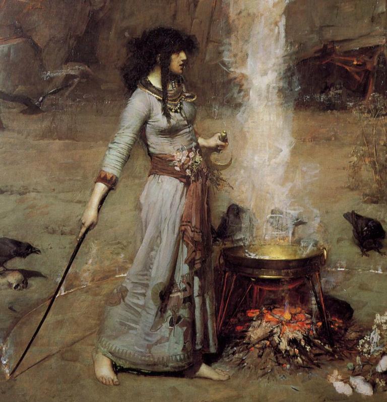 Skeelová byla obviňována, že je v kontaktu s čarodějnicemi. Zdroj obrázku: John William Waterhouse, Public domain, via Wikimedia Commons