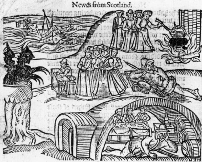 Čarodějnické procesy začaly i ve Skotsku. Zdroj obrázku: Neznámý autor, Public domain, via Wikimedia Commons