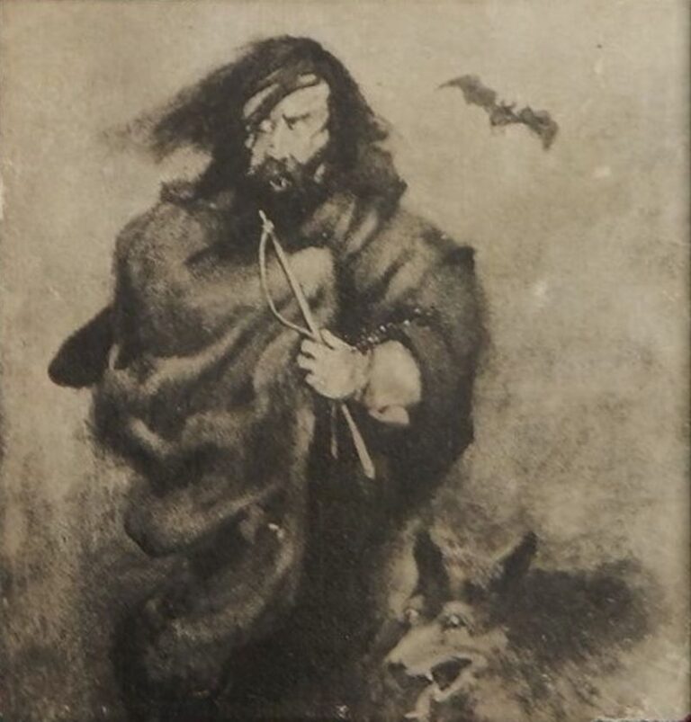 Verze Draculy od Brama Stokera z roku 1902, která zobrazuje jeden z prvních obrazů Draculy podepsaných Bramem Stokerem. Foto: CC-Bram Stoker Doubleday-Public Domain