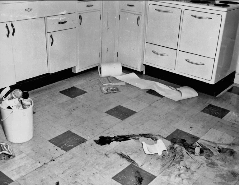 Policie na podlaze v domě Rischových našla velké množství krve, foto Lincoln, Massachusetts police department / Creative Commons / volné dílo