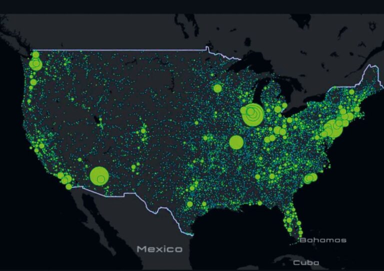 Mapa výskytu ukazuje, kde dochází k pozorování UFO nejčastěji. Čím je to způsobeno?