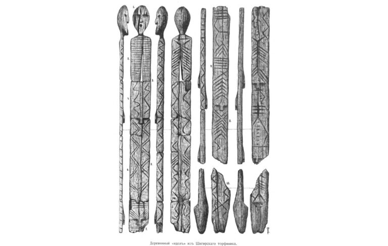 Unikátní dřevěný idol pochází z doby 10 500 př. n. l., foto Tolmachev V.Y./ Creative Commons / Volné dílo
