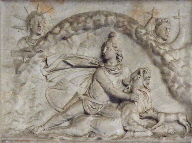 Mithra porážející býka. Foto: Gaius Cornelius, CC BY-SA 3.0 <https://creativecommons.org/licenses/by-sa/3.0>, via Wikimedia Commons