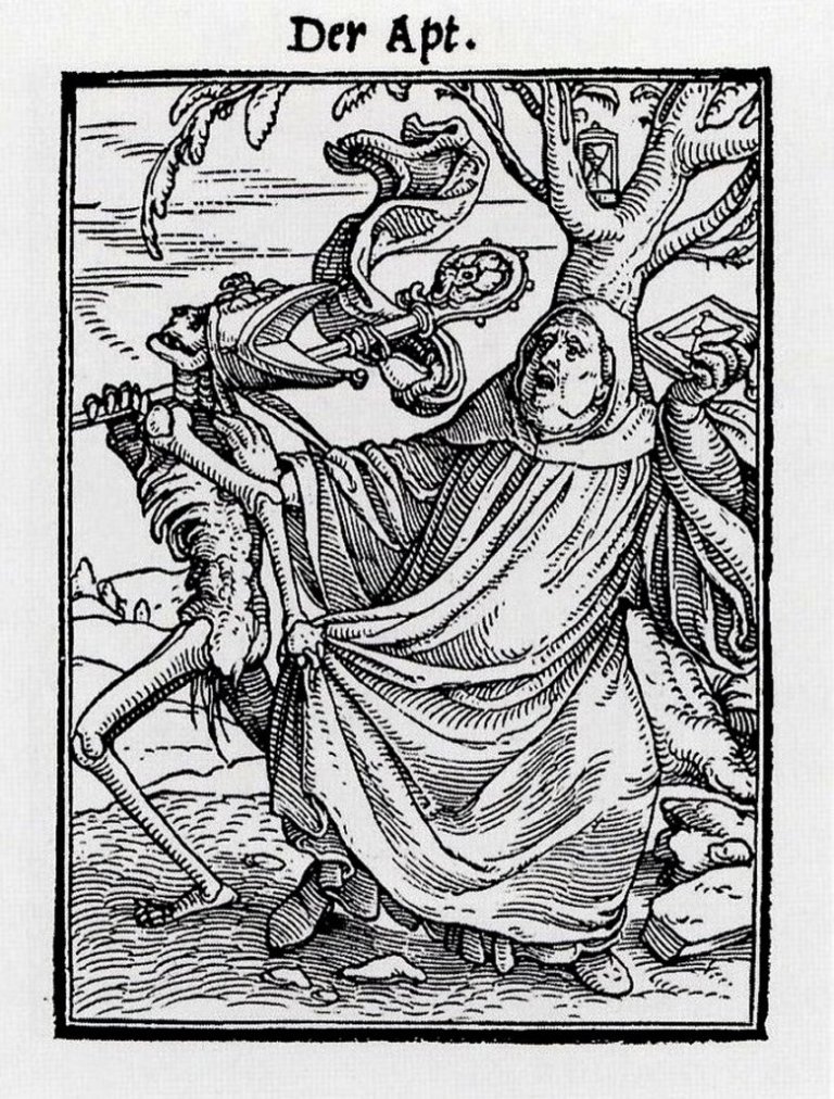 Stopy bytosti Der Grossmann prý vedou až tajemným rytinám z 16. století. Zdroj ilustračního obrázku: Hans Holbein the Younger, Public domain, via Wikimedia Commons