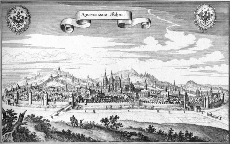 Střetli se kdysi lidé v Cáchách s neznámým kryptidem? Zdroj ilustračního obrázku: Matthäus Merian, Public domain, via Wikimedia Commons