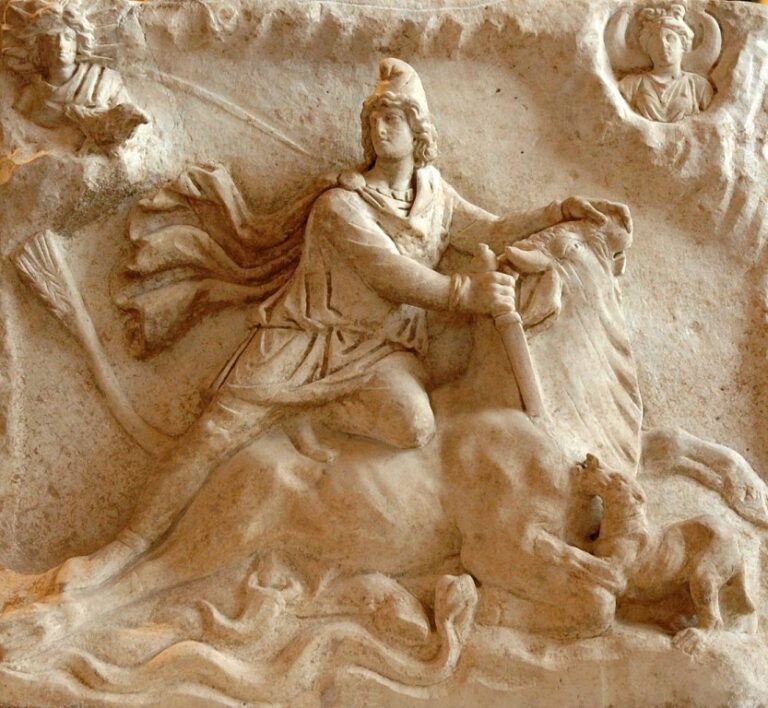 Mithra byl původně perský sluneční bůh. Zdroj foto: Jastrow, Public domain, via Wikimedia Commons