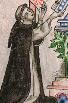 Kolda z Koldic předává abatyši Kunhutě. Foto - CC - public domain - Benessius, canonicus sancti Georgii in Castro Pragensi