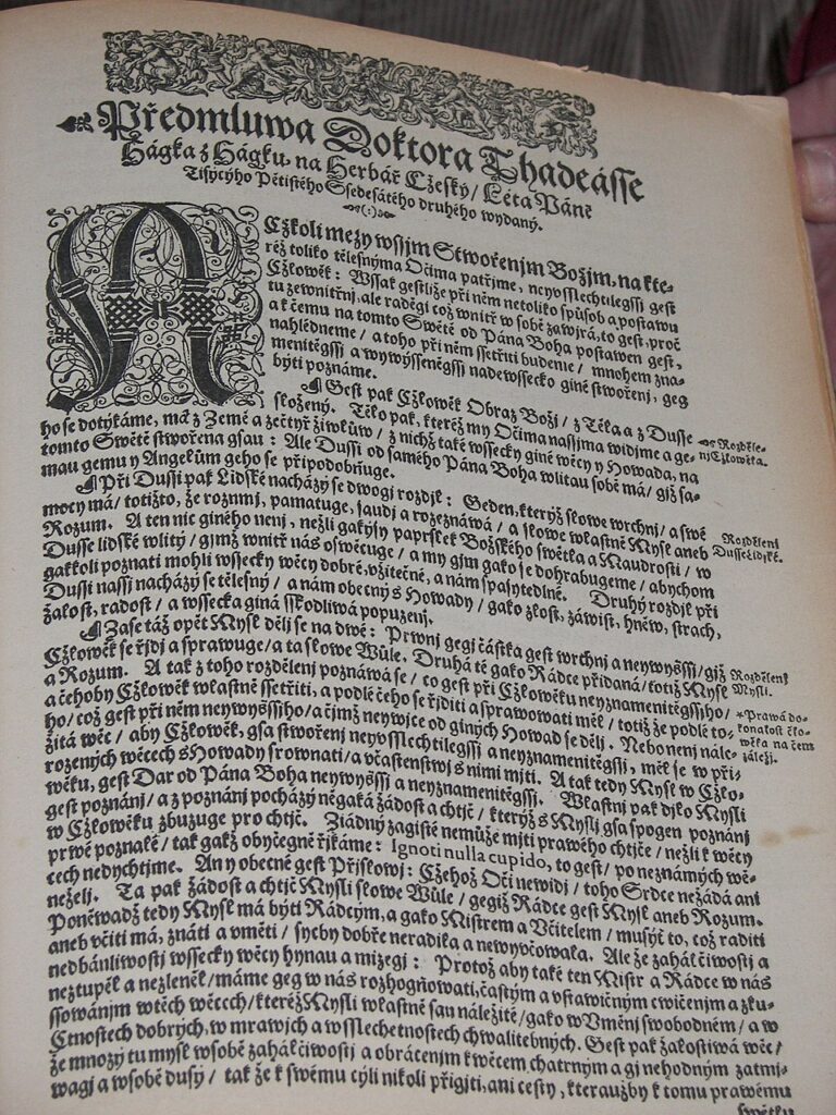 Hájkova předmluva k herbáři, který přeložil