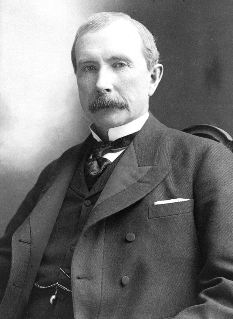 John D. Rockefeller, jeden z nejslavnějších „loupežných baronů“ pozlaceného věku konce 19. století.