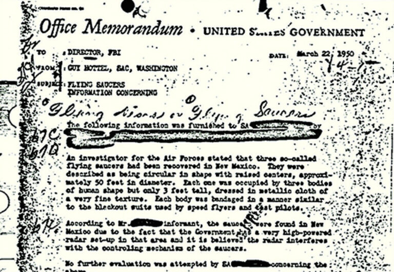 Hottelova poznámka v archivech FBI
