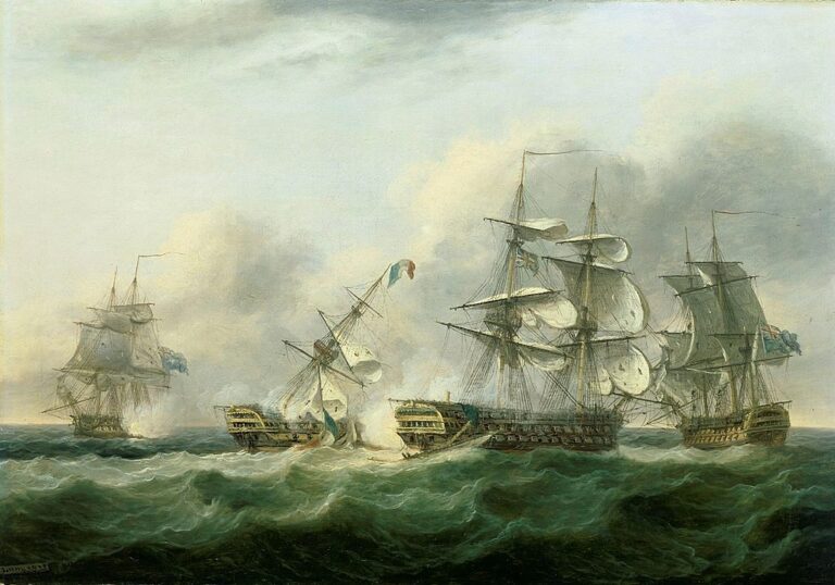 Vilém Tell se dostal i do dějin válečného námořnictva. Původně francouzská loď Vilém Tell (po zajetí Brity přejmenovaná na HMS Malta) v námořní bitvě v 19. století (druhá loď zleva).