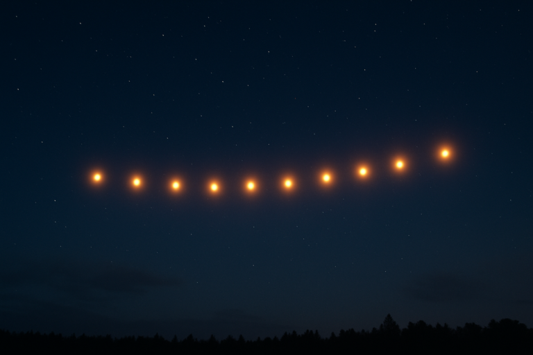 Záhadné světelné objekty, které se podle svědků v Irsku pravidelně objevují na obloze...