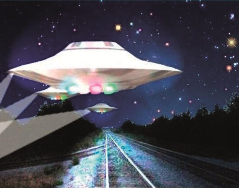 Po přiblížení UFO přístroje ve vlaku vypovídají službu. Foto: Pinterest