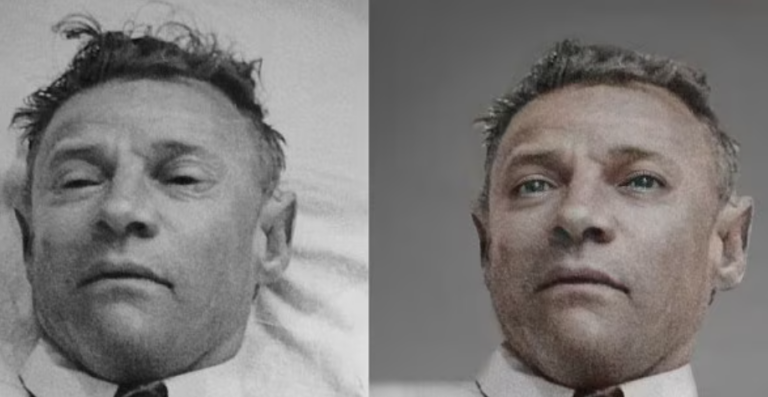 Pohled na tělo muže nalezené na pláži v Somerton Park v roce 1948. (Zdroj: News.com.au)