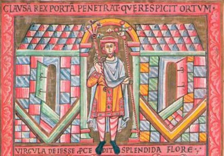 Obrázek z Vyšehradského kodexu pravděpodobně znázorňuje krále Vratislava II. Foto: Neznámý autor/Creative Commons//Public Domain