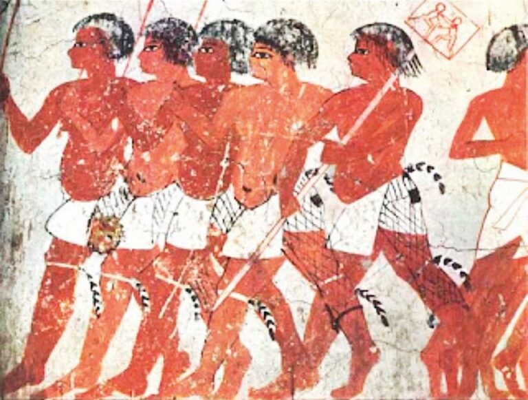 Kdo přesně prapůvodní město vytvořil? Patrně to byl vyspělejší národ, než jsme si mysleli. Foto: Maler der Grabkammer des Zenue - The Yorck Project (2002) 10.000 Meisterwerke der Malerei (DVD-ROM), distributed by DIRECTMEDIA Publishing GmbH / Public Domain