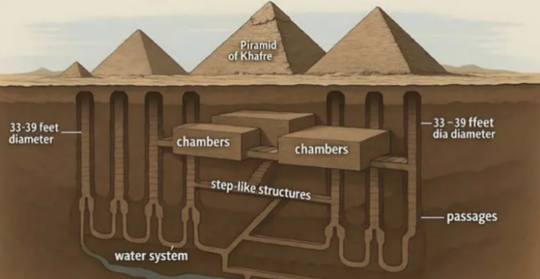 Vizualizace radarových pulzů pronikajících vápencovým podložím až do hloubky 1200 metrů. (Zdroj: ReadMultiplex / Medium)