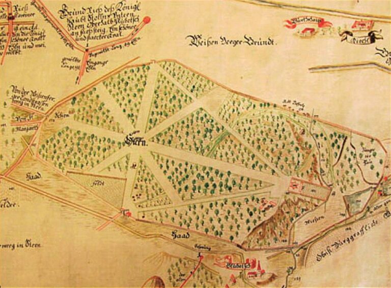 Okolní obora má napomoci proudění energie.