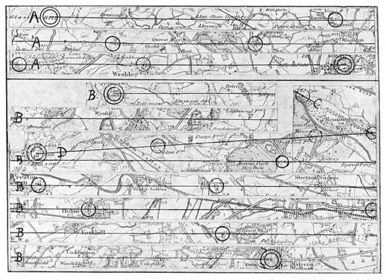 Watkinsova mapa ley liní. Foto: Alfred Watkins (1855–1935)/Creative Commons/Public Domain