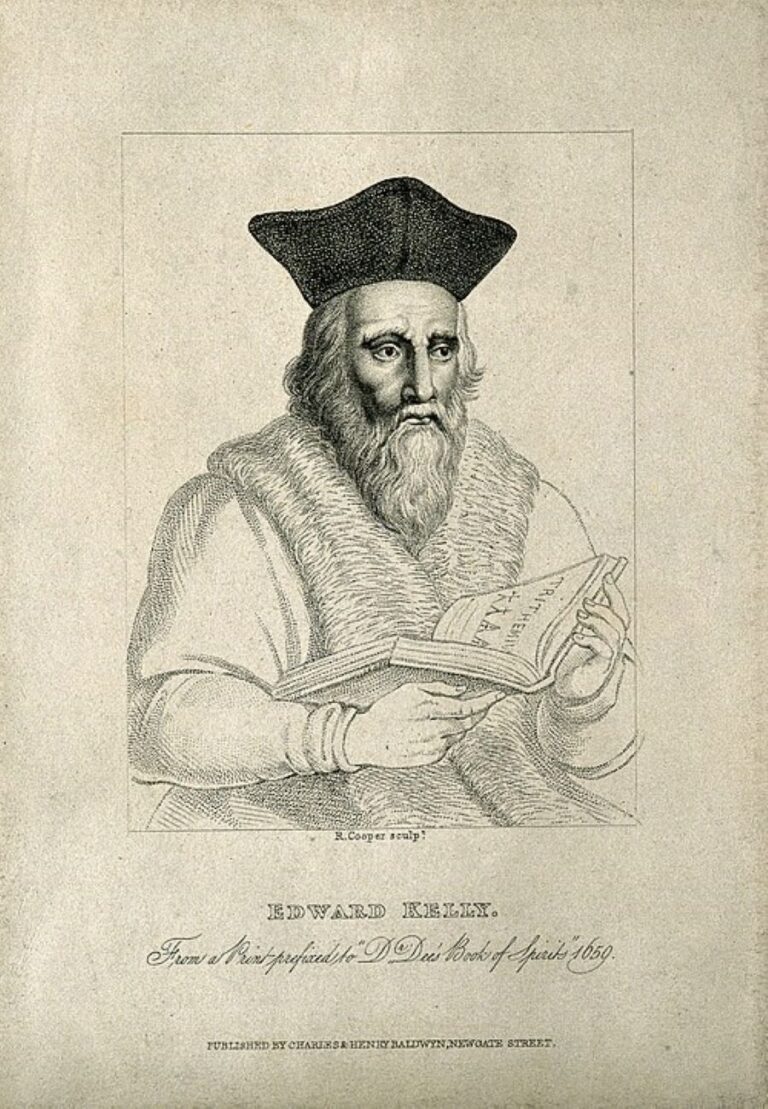 Edward Kelley se snaží císaře ukolébat falešnými sliby. Foto: https://wellcomeimages.org/indexplus/obf_images/02/80/247c05e174a486f8612bdf66fa2f.jpg/Creative Commons/CC BY-SA 4.0