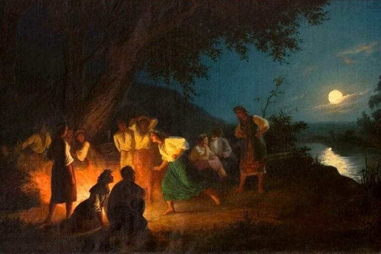 Přeskakování ohně funguje jako očistný rituál. Foto: Henryk Siemiradzki (1843–1902)/Creative Commons/Public Domain