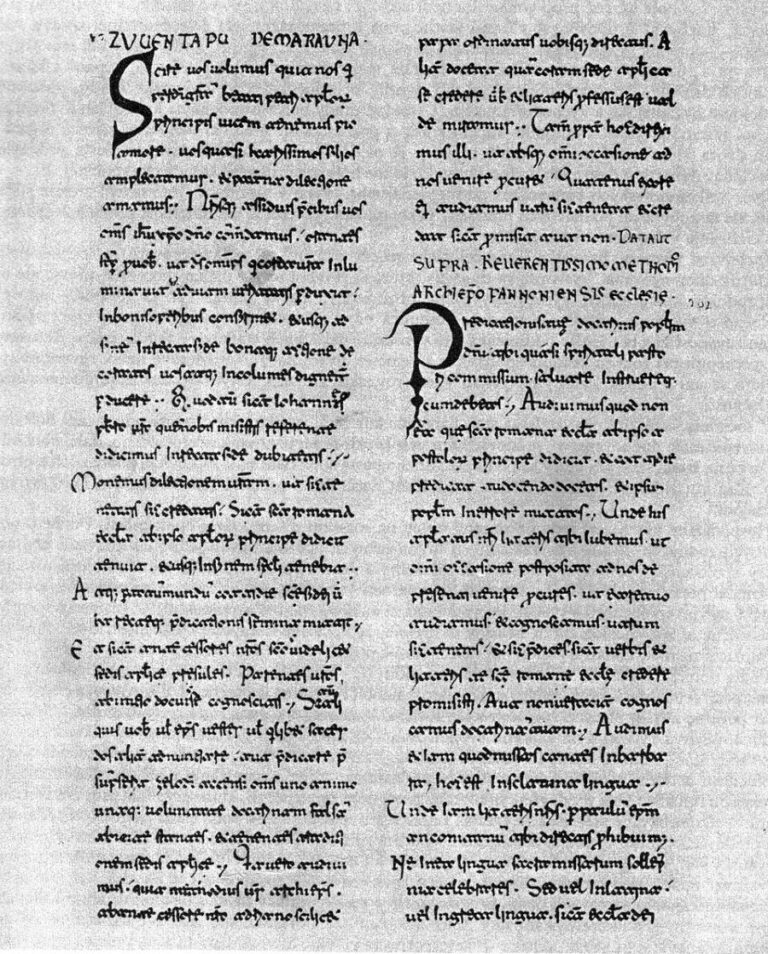 Papežská bula Scire vos volumus adresovaná knížeti Svatoplukovi. Foto: Papst Johann VIII./Creative Commons/Public Domain