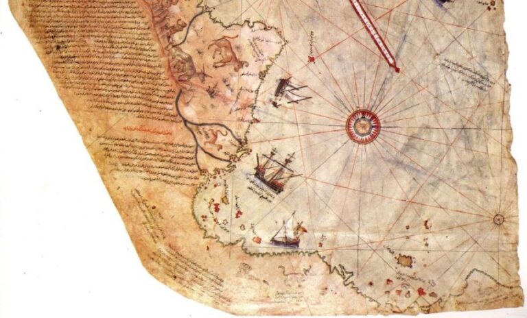 Mapa dodnes budí mezi odborníky spoustu otázek. Foto: : Piri Reis (circa 1467 – circa 1554) /Creative Commons/Public Domain