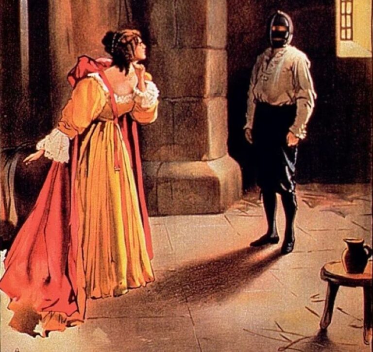 Znal muž v masce nějaké tajemství, které se nesměl nikdo dozvědět? Foto: Albert Morrow (1863-1927)/Creative Commons/Public Domain