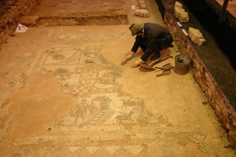 Brading Roman Villa na ostrově Wight skrývá nádherné mozaiky, ale i lidské kosti. Foto: mark hogan/Creative Commons/CC BY-SA 2.0