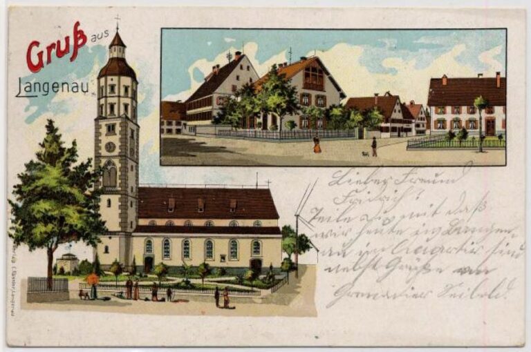 Německé město Langenau kolem roku 1900. Ačkoliv se ve spojení s ním můžete setkat s příběhem o vypaseném králíkovi, mnoho pravdy na něm zřejmě není. Foto: Neznámý autor/Creative Commons/Public domain