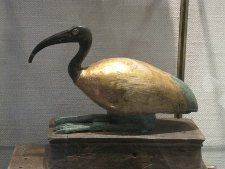 Ibis zasvěcený egyptskému bohu moudrosti a písma Thovtovi, 7.–6. století př. n. l. Foto: Bj.schoenmakers / Wikimedia Commons / CC0