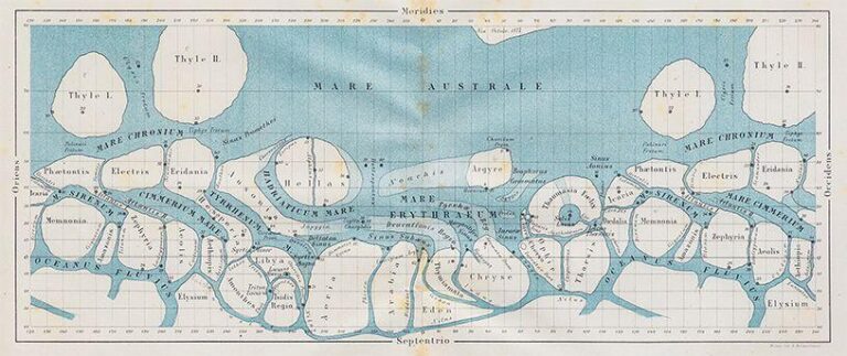 Italský astronom Giovanni Schiaparelli v roce 1877 popsal na povrchu Marsu podlouhlé útvary, které byly později interpretovány jako rozsáhlé zavlažovací kanály vytvořené Marťany. Pozdější pozorování však ukázala, že šlo pravděpodobně o optický klam.