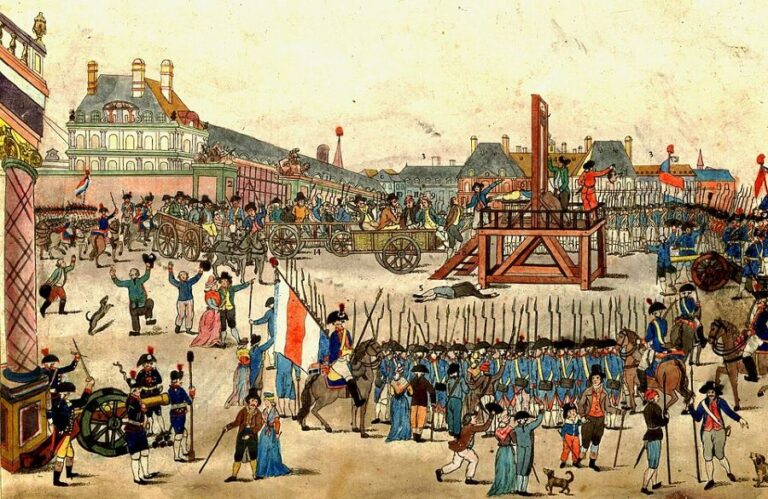 Poprava Robespierra a jeho příznivců 28. července 1794. Foto: Neznámý autor/Creative Commons/Public Domain
