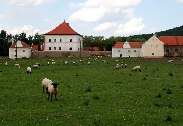 Monumentální Rožmberk je nejslavnějším dílem Jakuba Krčína. Podle legend měl rybníkář po jeho hrázi projíždět podivným kočárem taženým černými kocoury.