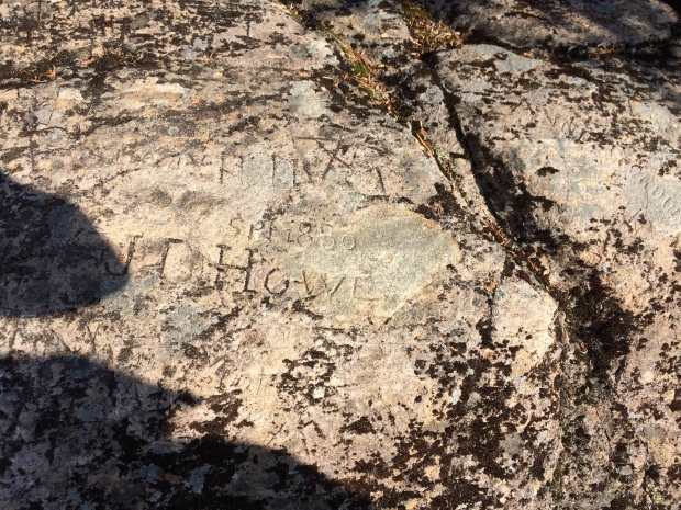Více než sto let staré řezby jmen můžeme dodnes vidět v horách Dalhousie v Kanadě.